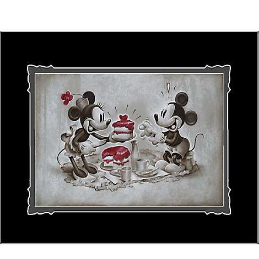 Prints And Signs * | Fashionable Disney Deluxe Print Mickey & Minnie "The Way To His Heart" By Noah