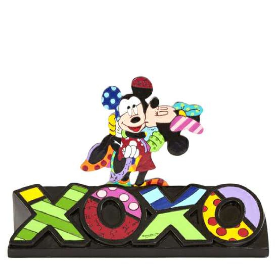 Figures & Figurines * | Disney By Britto Figure Mickey & Minnie Xoxo Less Expensive