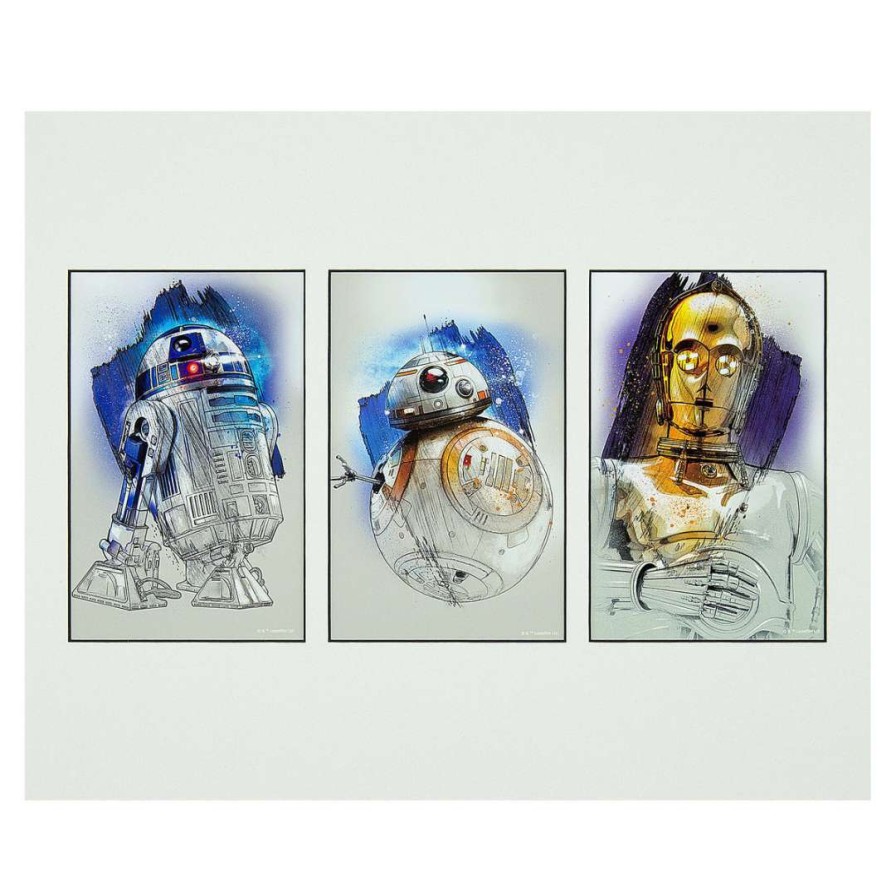 Prints And Signs * | Large Choice Disney Deluxe Artist Print Star Wars The Last Jedi The Droids