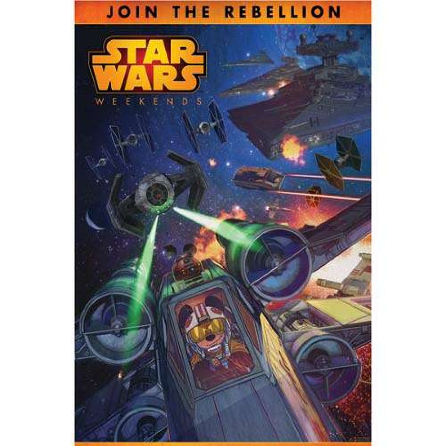 Prints And Signs * | Best Sellers Disney Poster Print Star Wars Weekends 2014 Join The Rebellion