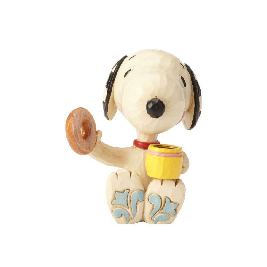 Figures & Figurines * | Disney Best Sellers Peanuts By Jim Shore Snoopy Donut & Coffee Mini