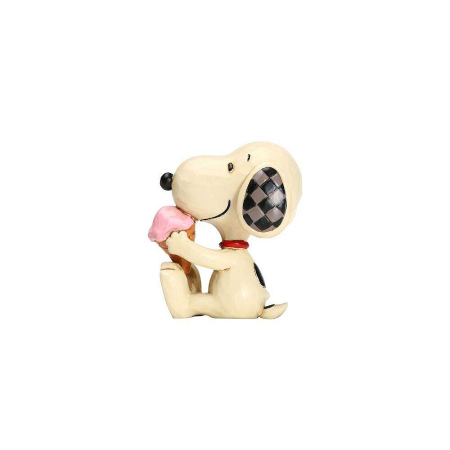 Figures & Figurines * | Disney Sale Online Peanuts By Jim Shore Mini Snoopy With Ice Cream