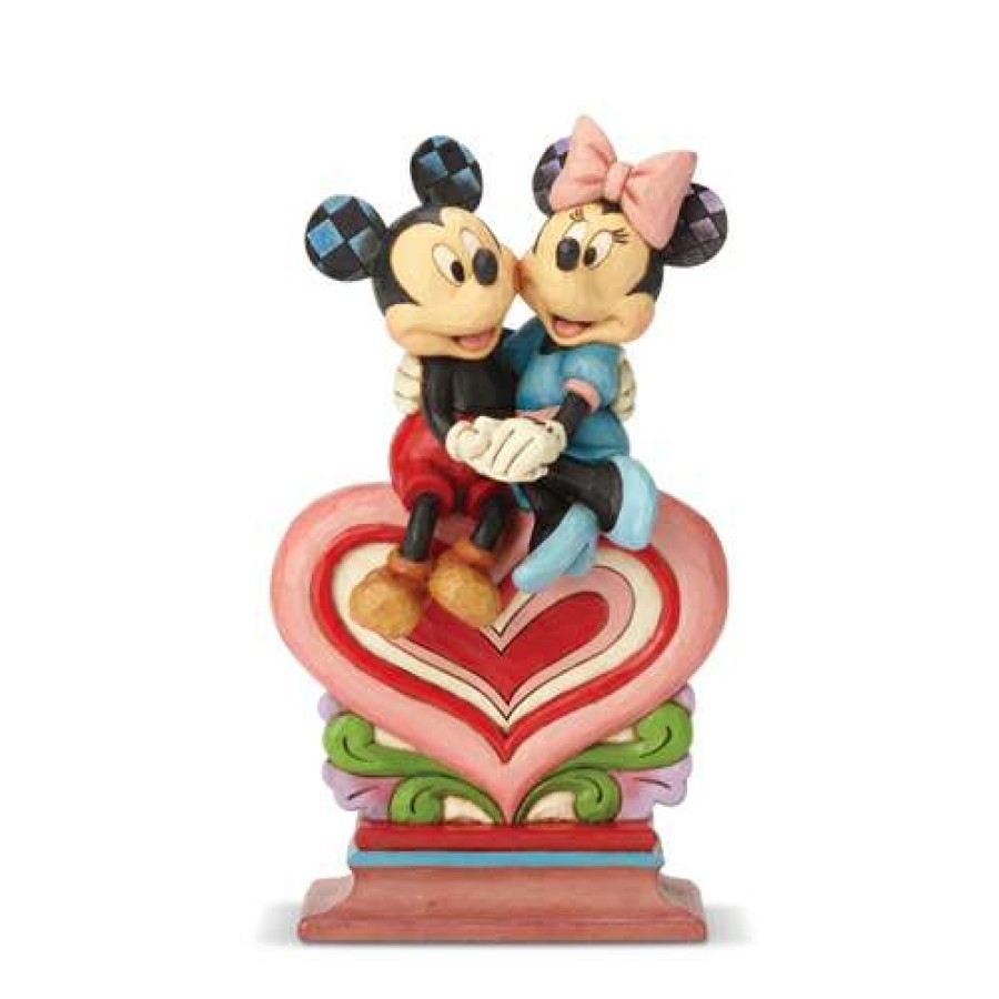 Figures & Figurines * | Online Sales Disney Traditions By Jim Shore Mickey And Minnie Heart To Heart